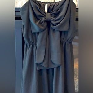 Black Chiffon bow dress